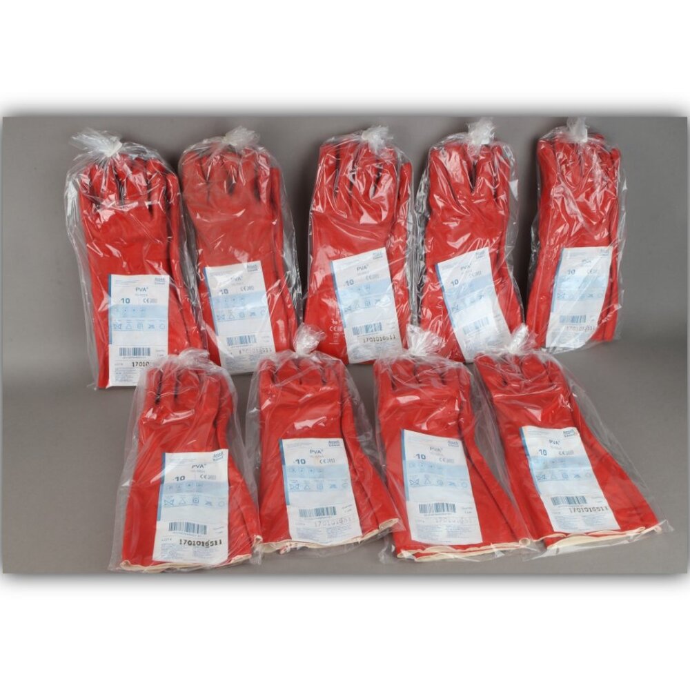 9 pairs  of Ansell Size L (10), 14" Long  (PVA) Chemical Resistant 15-554
